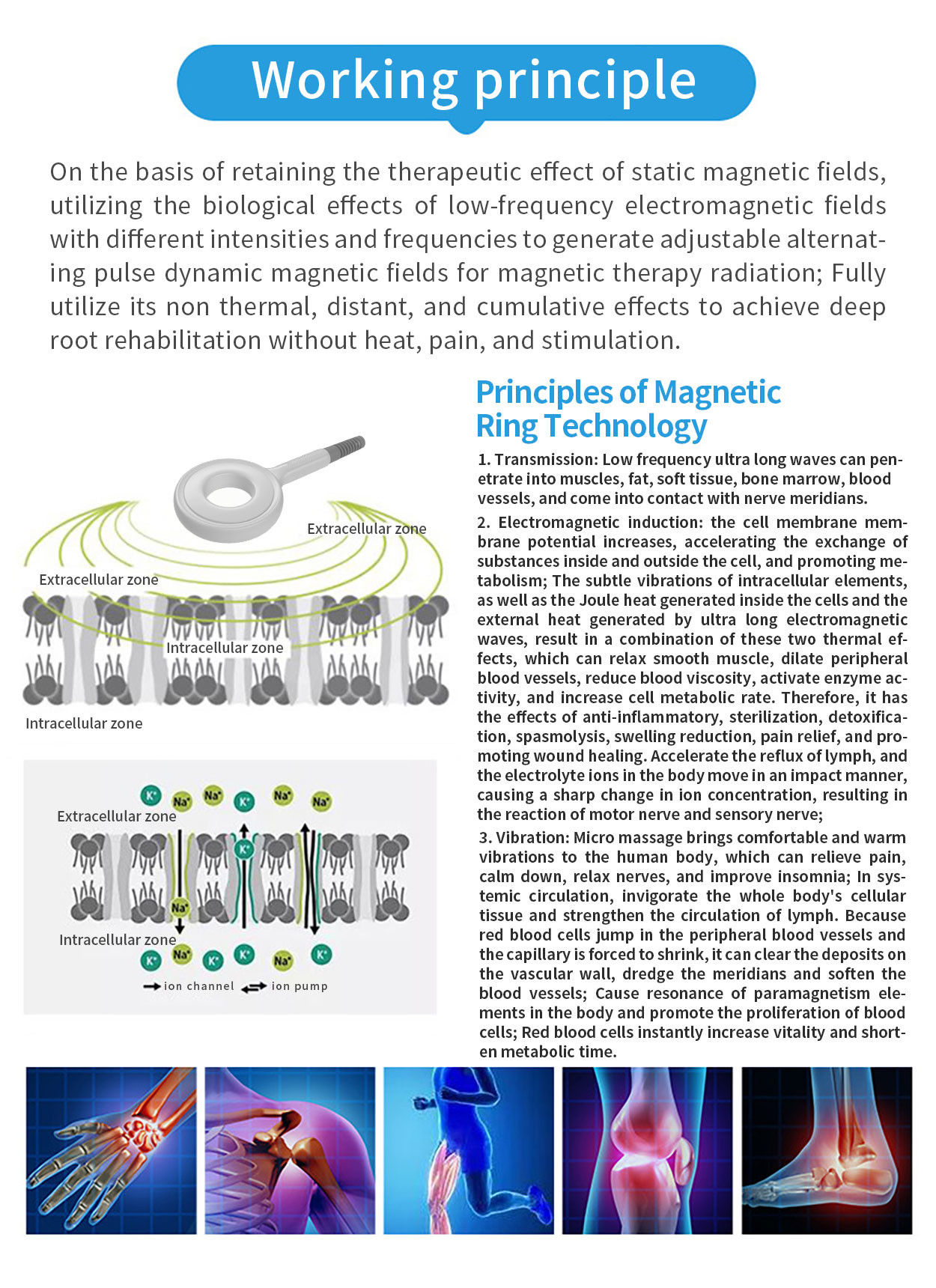 Electromagnetic Pain Relief Emtt Machine Magnetic Ring Energy Pulse Therapy Pain Physiotherapy