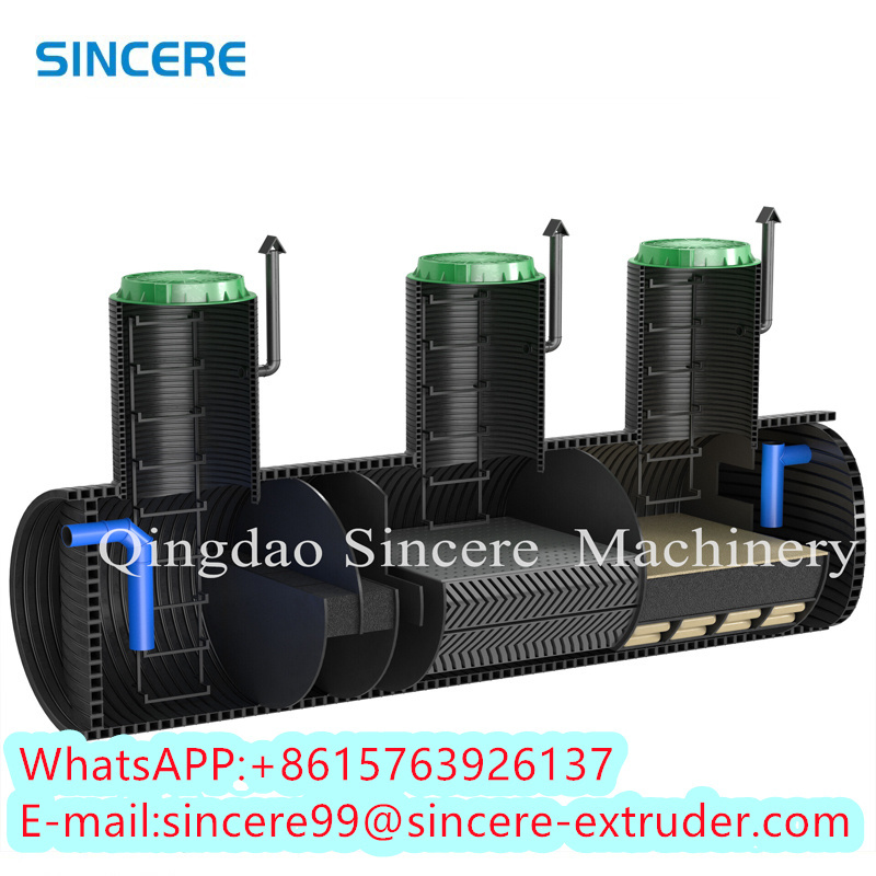 HDPE Plastic Hollow Wall Coiled PE Spiral Pipe Extrusion Line Production Equipment
