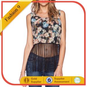 China FLORAL FRINGE TANK wholesale