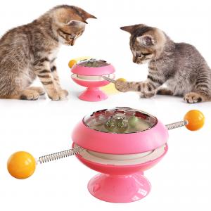 China Multifunction Windmill Interactive Cat Toy Turntable Massage Scratching ODM ABS 178g on sale