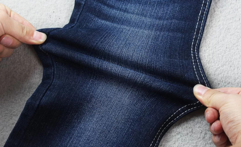 Blue Grey 56% Cotton Polyester Spandex Denim Tencel Spandex 58 Inch Width