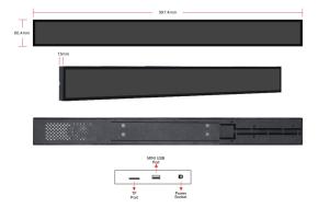 China Super Slim Indoor Digital Signage Displays Ultra Wide 23.1&quot; Robust Steel Chassis Housing wholesale