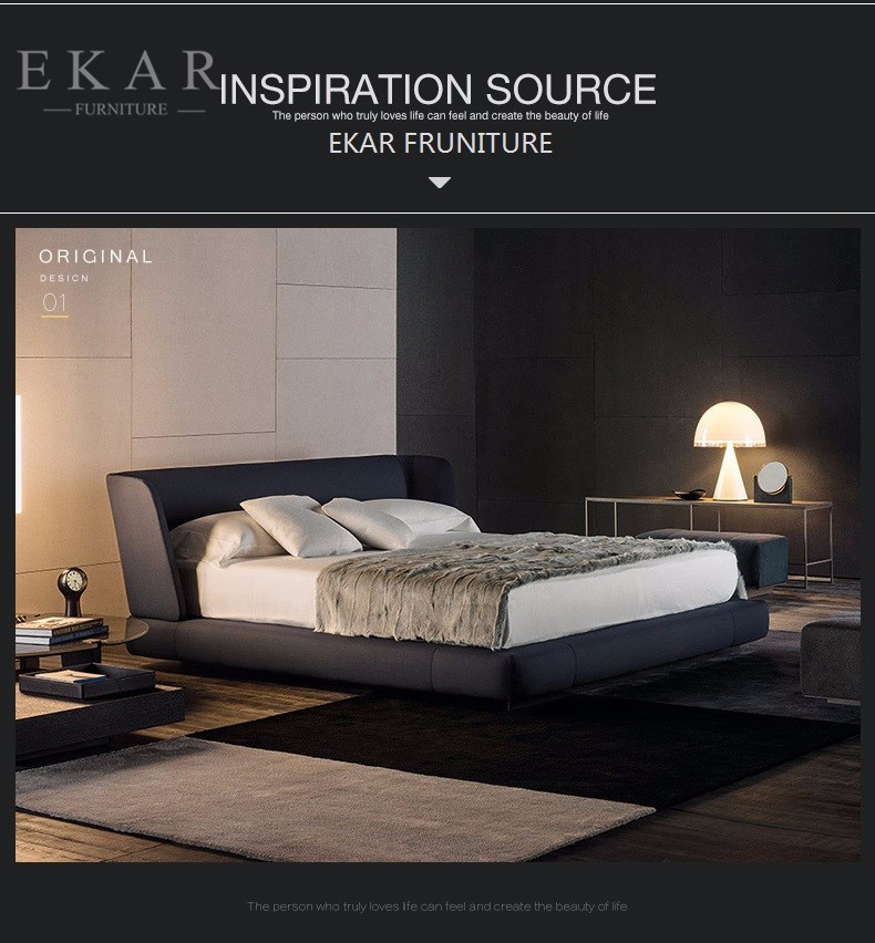 Bed Design Furniture Wooden Fabric 1.8M Bed ZZ-BD001