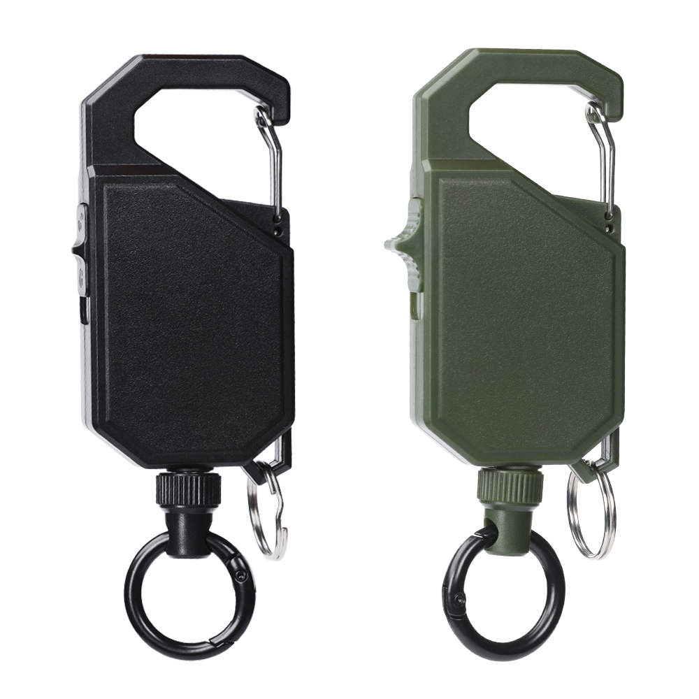 Deyi Badge Reel Heavy Duty Multitool Carabiner Badge Holder Retractable Keychain Clip Id Holder