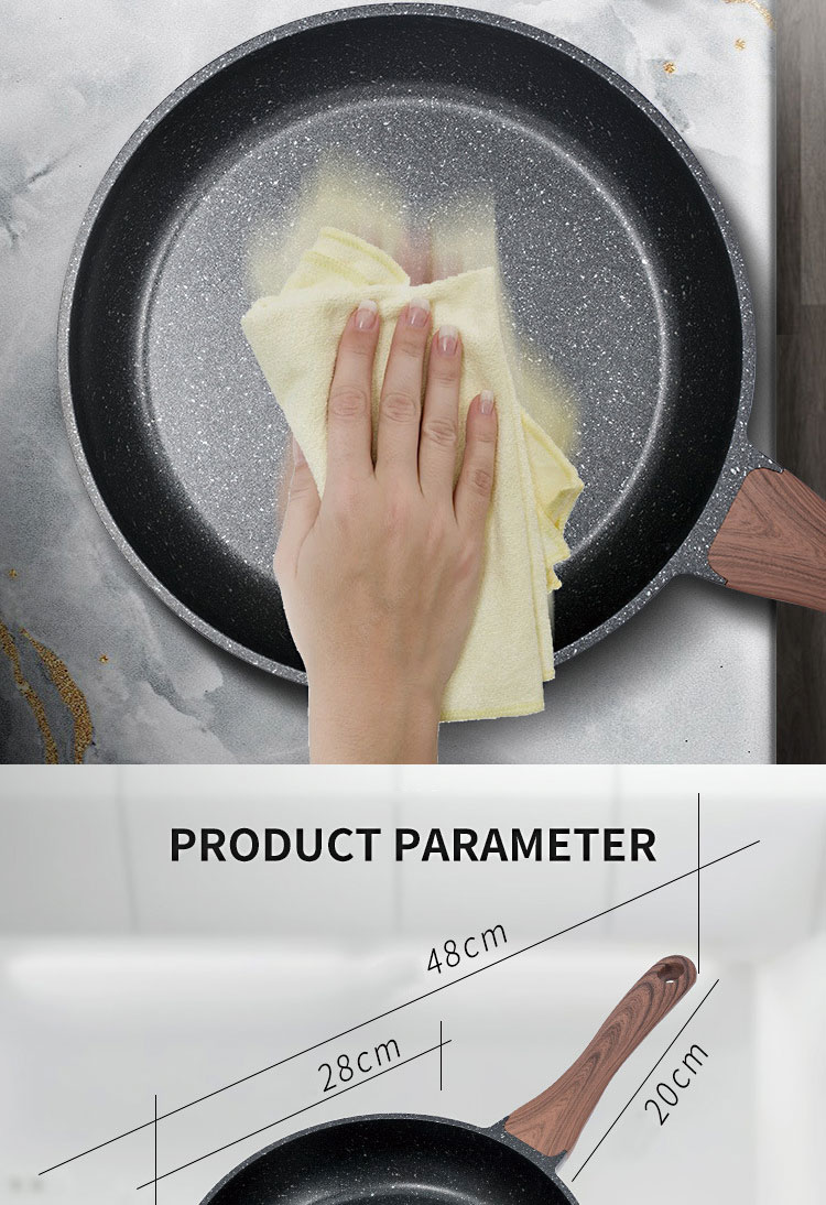 Hot Sale Cookware Marble Coating Fry Pan Die-cast Aluminum 28cm Non Stick Frying Pan Ollas Fry Pan