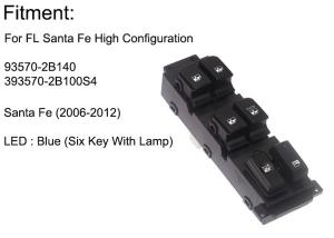 China Automatic Hyundai Electric Window Switch High Fe Six Key Blue Light wholesale