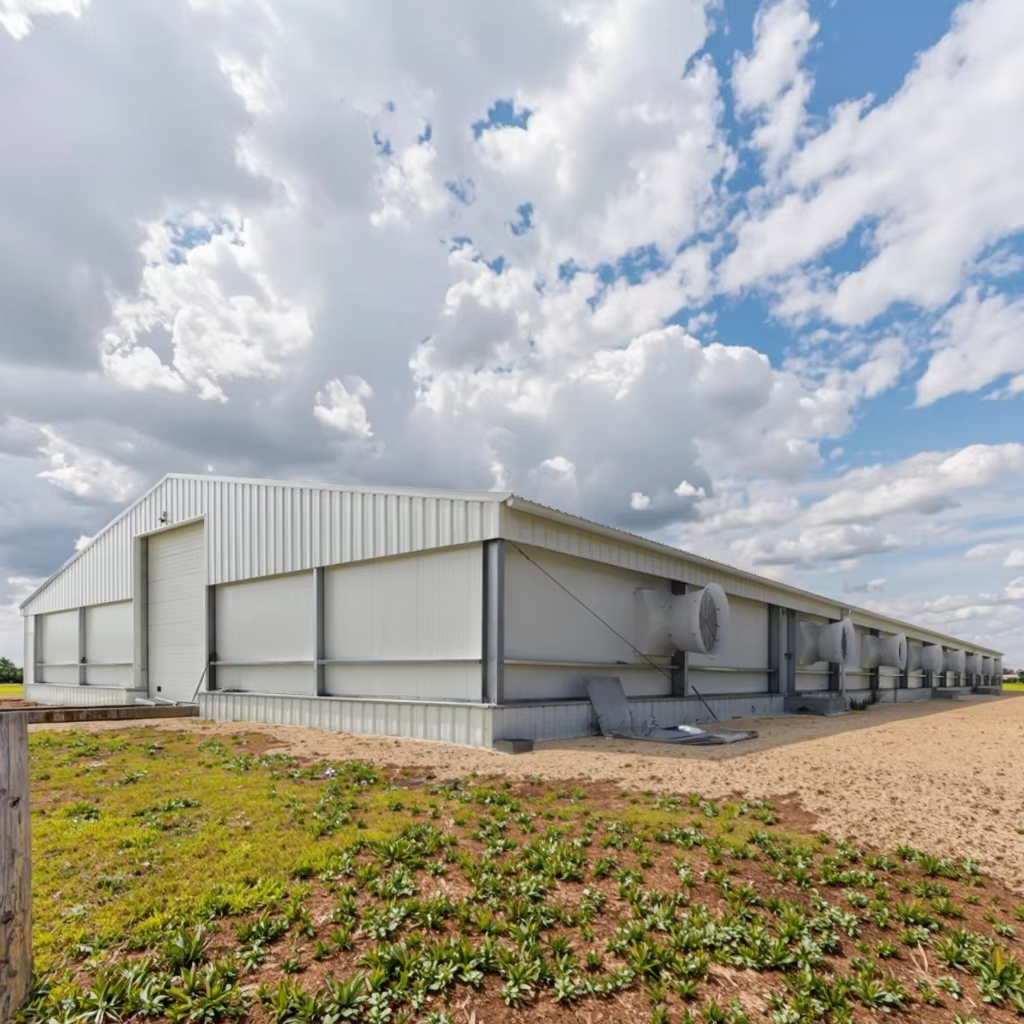Custom Prefab Steel Poultry Shed Q235B Q355 Galvanized