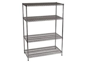 China Epoxy Stainless Steel Kitchen Equipment , Adjustable Distance Heavy Duty Wire Shelving wholesale