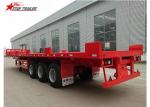 Custom Air Suspension 18 Wheeler Flatbed Trailer For Heavy Duty Cargo