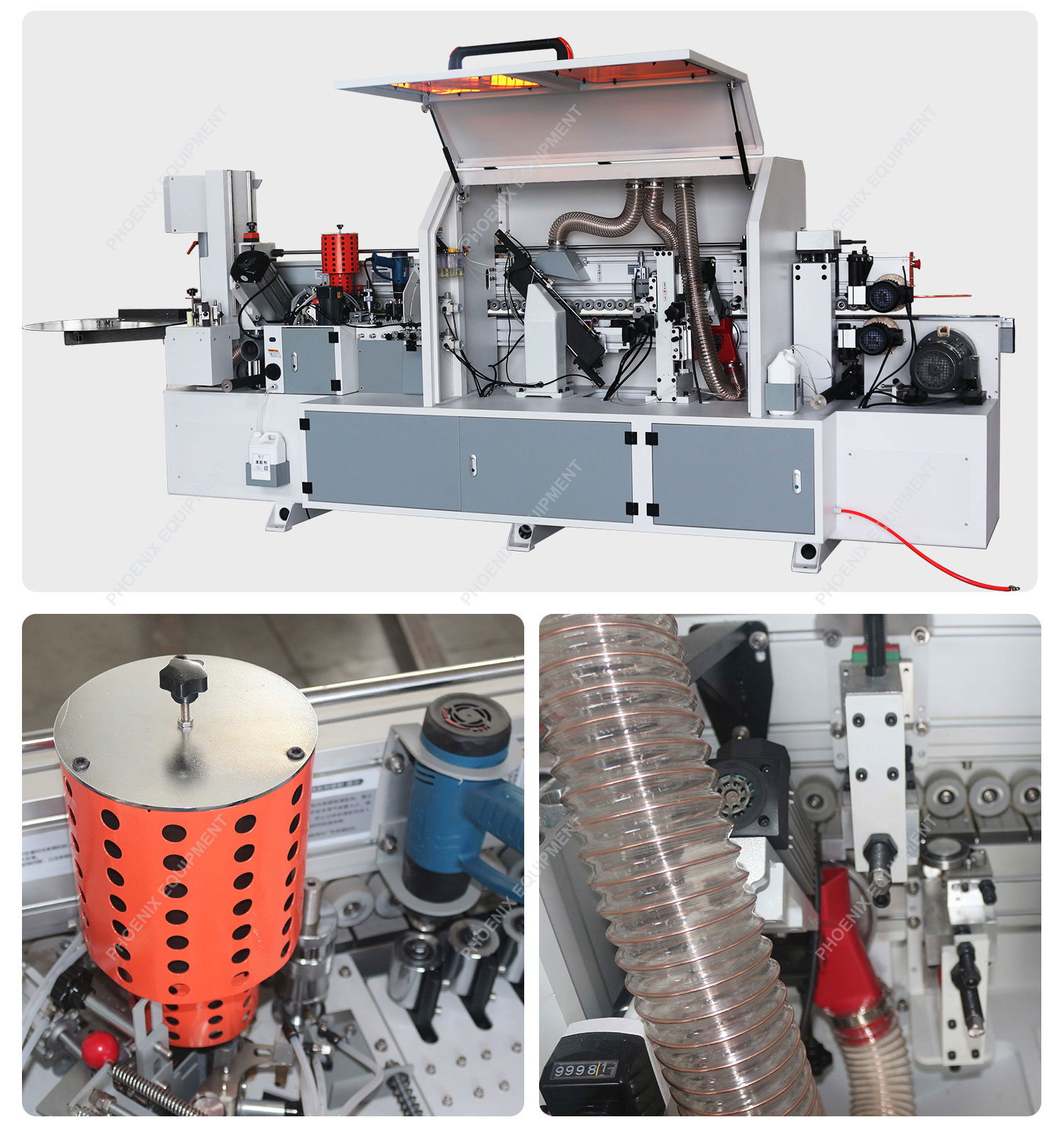 Woodworking Pre Milling Edge Banding Machine with 45 Pressure Roller Wheels and More