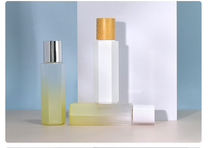 120ml 100ml Cosmetic PETG Bottle Hexagon Shaped Bottle Customized With Pump Head Bottle