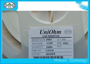 China Gray Thick Metal Oxide Film Resistor 0402 1 / 16W Small Size For Video Cameras wholesale