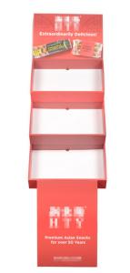 China 4C Cardboard Shelf Display Floor Stands Matte Lamination wholesale
