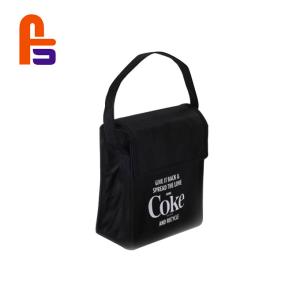 China Black Color Cooler Bags Lunch Temperature Resistance Fabric Shopping Bag wholesale