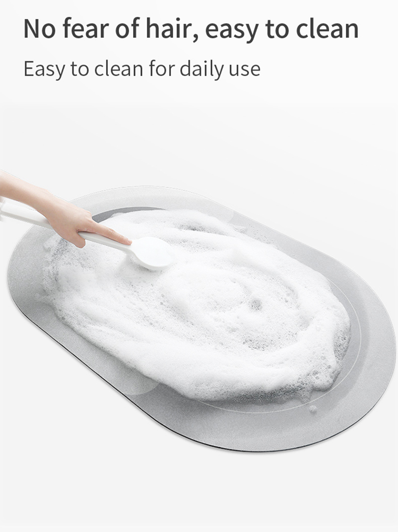 Technology Cashmere Bathroom Floor Mat Machine Made for a Luxurious Bathing Experience