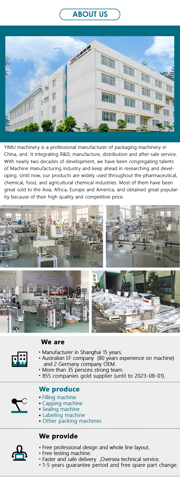 YM410 2024 Automatic Manufacturing Packaging Machine for Flat Top Side Sticker Labeling
