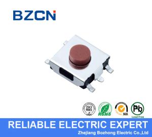 China 6X6mm Momentary Silent Tactile Switch SMD Surface Mount Terminal Long Life wholesale