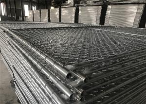 China Construction Fence Panels 6'x12' 35mm outer tube cross brace Mesh 57mm x 57mm diameter 2.80mm wholesale