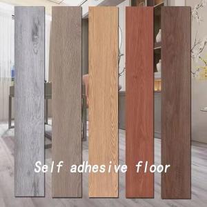 China Self Adhesive 2.0mm PVC Wood Grain Flooring Peel And Stick DIY Vinyl Flooring wholesale