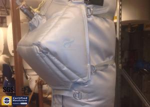 China Thermal Insulation Covers Grey Removable Reusable Fiberglass Valve Pump Jacket wholesale