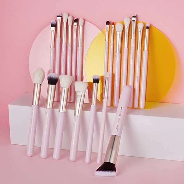 Jessup 20pcs Pro Makeup Brushes Set Aluminium Ferrule Wood Handle