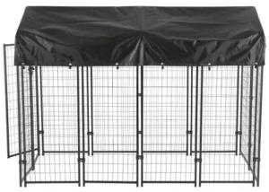 China Durable Dog Run Kennel , Large Outdoor Dog Cage With Waterproof Cover wholesale