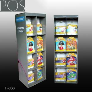 China Advertising cardboard floor book display stand with grids wholesale