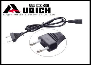 China 2 Pin AC Plug European Power Cord , PVC Insulation European Extension Cable wholesale