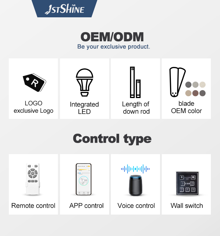 Transform Your Space with 1stshine LED Ceiling Fan Low Energy Consumption 6 Speeds 10