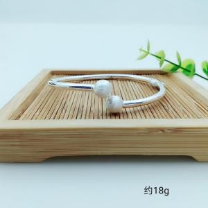 China silver two bracelets designs for girls women 18g B wholesale