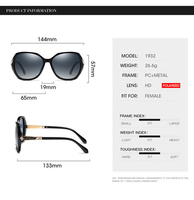 Big Frame Oversize PC Sunglasses Tide Polarizer Anti UV