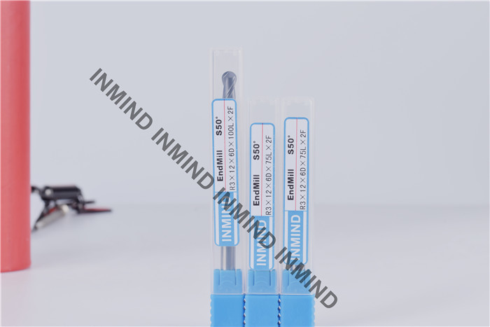 High Tenacity Ball Nose Cutter , HRC50 Aluminium Metal Cutting Tools