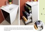 Nature wood wall mount bath furniture cabinet