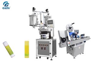 China Twelve Nozzles Lip Balm Manufacturing Equipment With Automatic Labeller wholesale