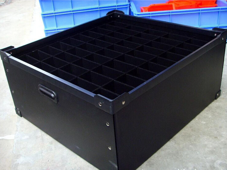 Black Conductive Glossy Lamination ESD Packing Box For Electronics