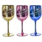 Moet Chandon Branded Wine Accessories Shatterproof Gold Acrylic Wine Goblet