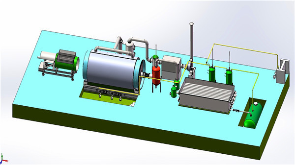 Fully Automatic Continuous Waste Plastic Tyre Recycling To Energy Oil Machine