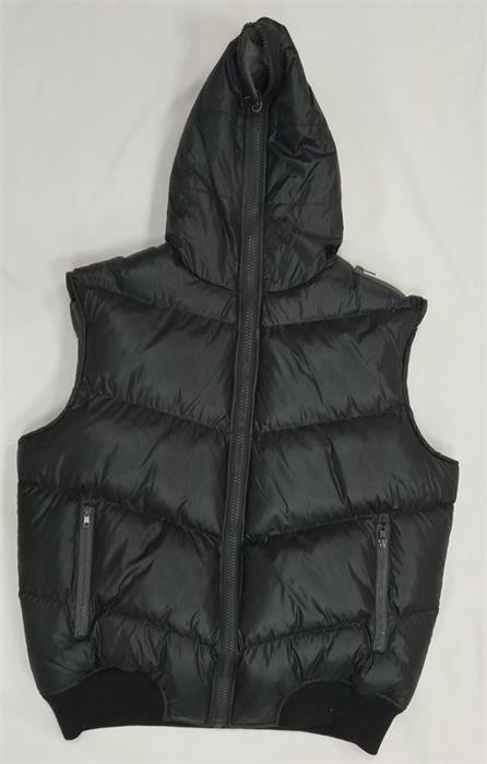 Polyester Padded Vest Mens 3x Puffer Vest Black Bubble Vest