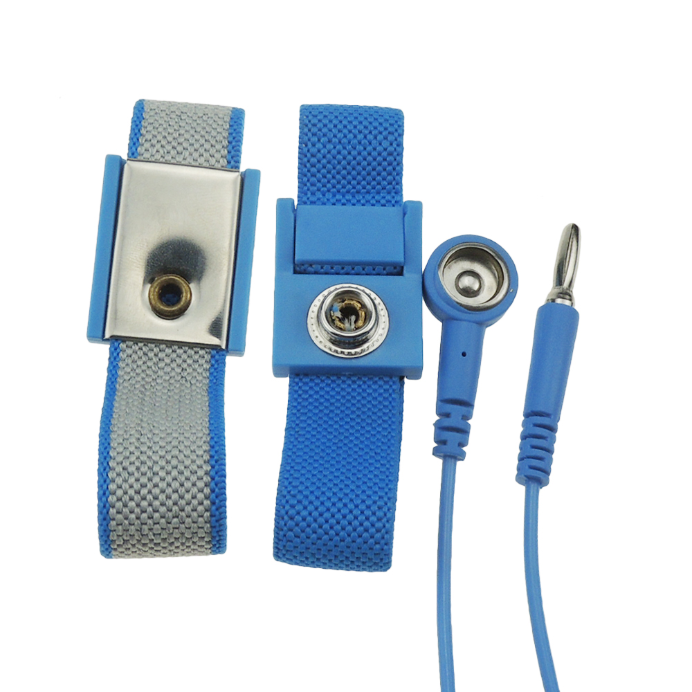 PA6 Plastic Buckle 4MM Snap Conductive Fiber ESD Wrist Strap