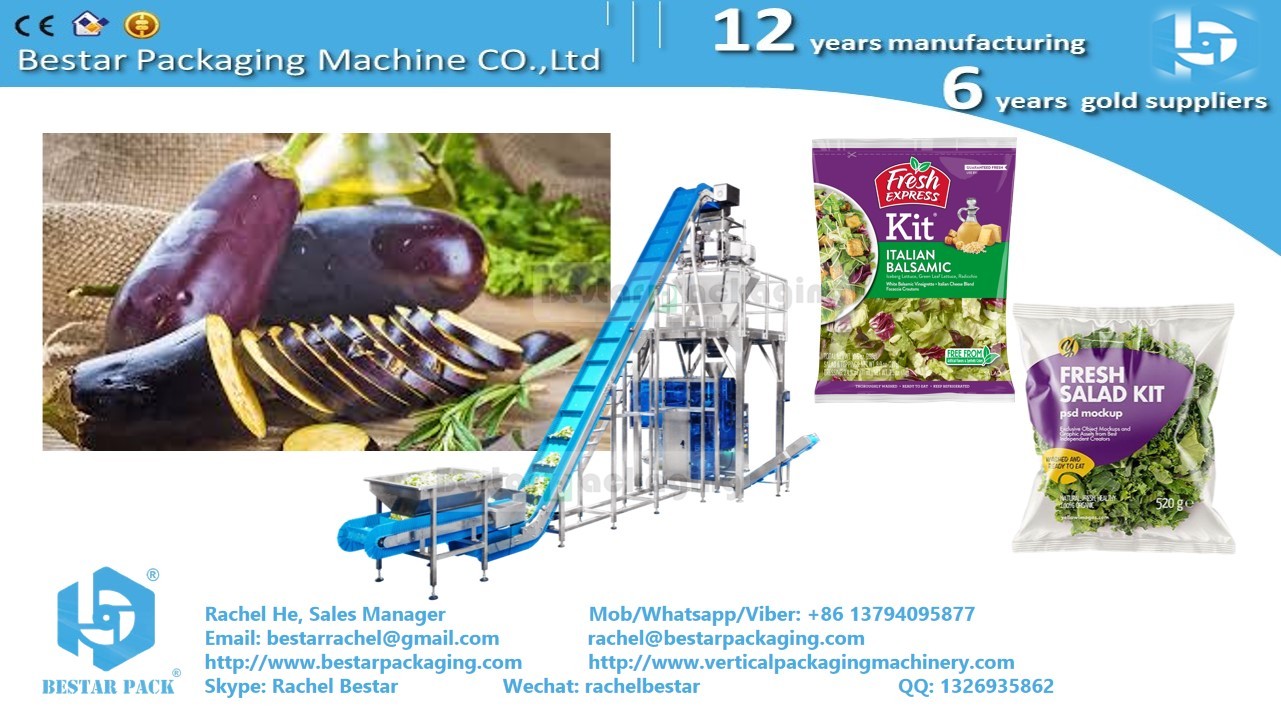 Leafy greens salad 100g pouch automatic weighing and packing machine