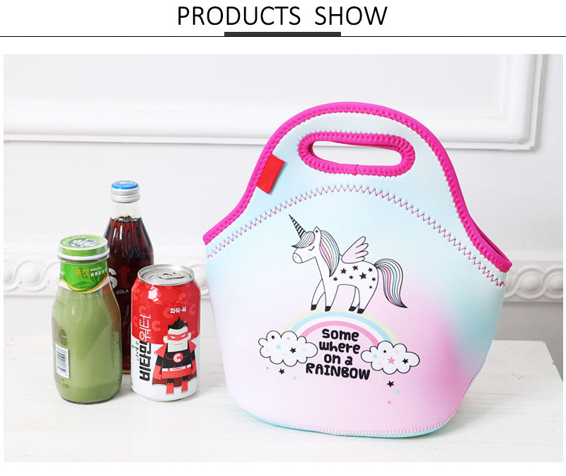 Print Cut Cartoon Pattern Picnic Insulated Cooler Lunch Bag