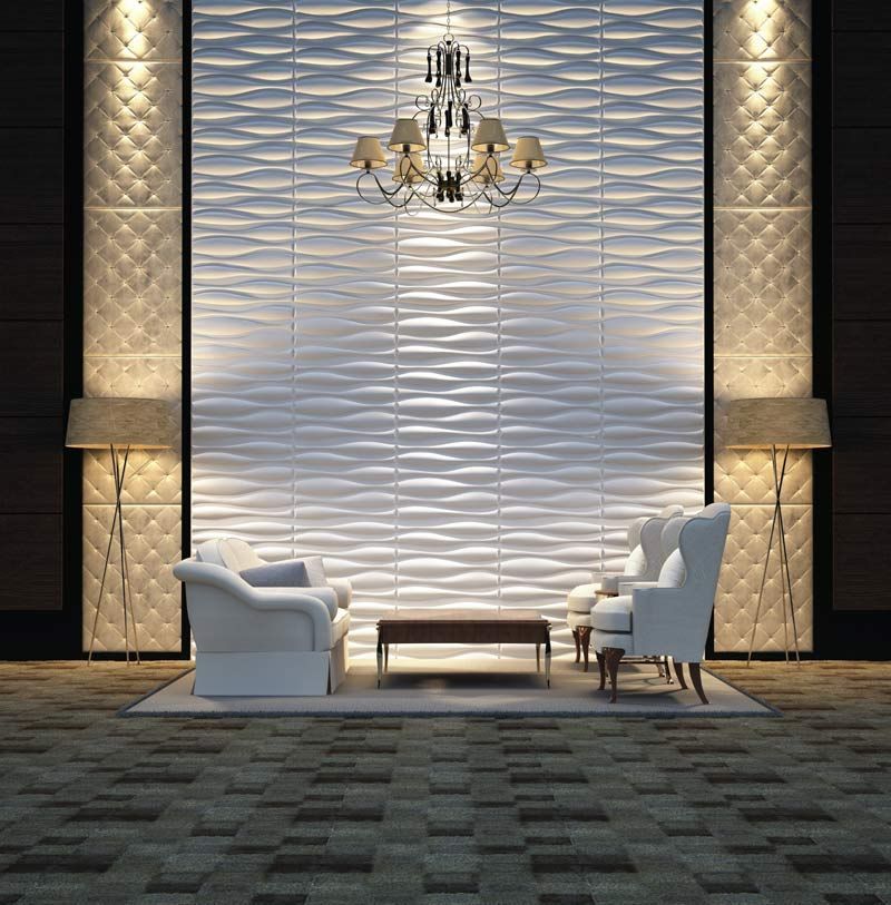 3D Acoustic Wall Board for Construction Material