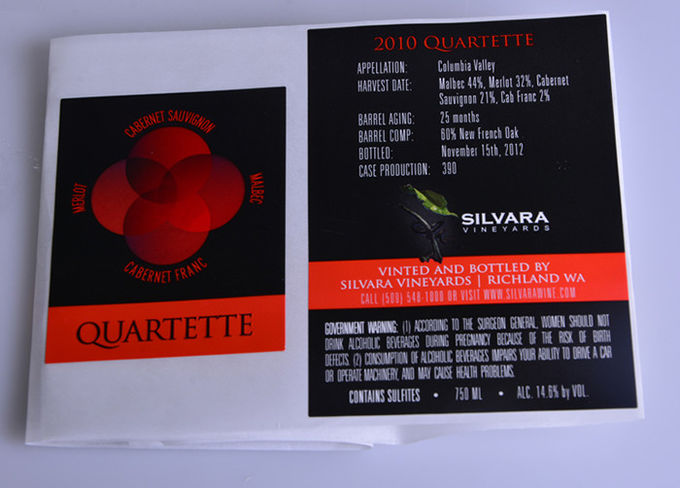 Custom cmyk glossy varnishing spot UV wine bottle packaging sheet roll labels printing