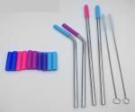 Tooth Protection Flexible Silicone Tubing Food Grade Stainless Steel Straw Head