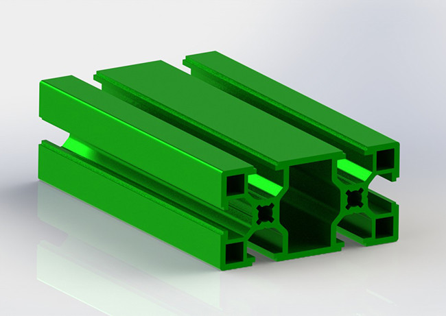 Green Powder Coating T Slot Aluminum Profile 30 * 60 For Exhibition Shelf