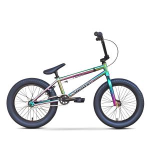 China 18 Inch OilSlick Color Steel Frame BMX Freestyle Bike Alloy Aluminum Rim Bicycle Rainbow Color wholesale