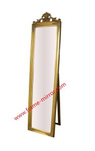 China wood carved standing mirror wholesale