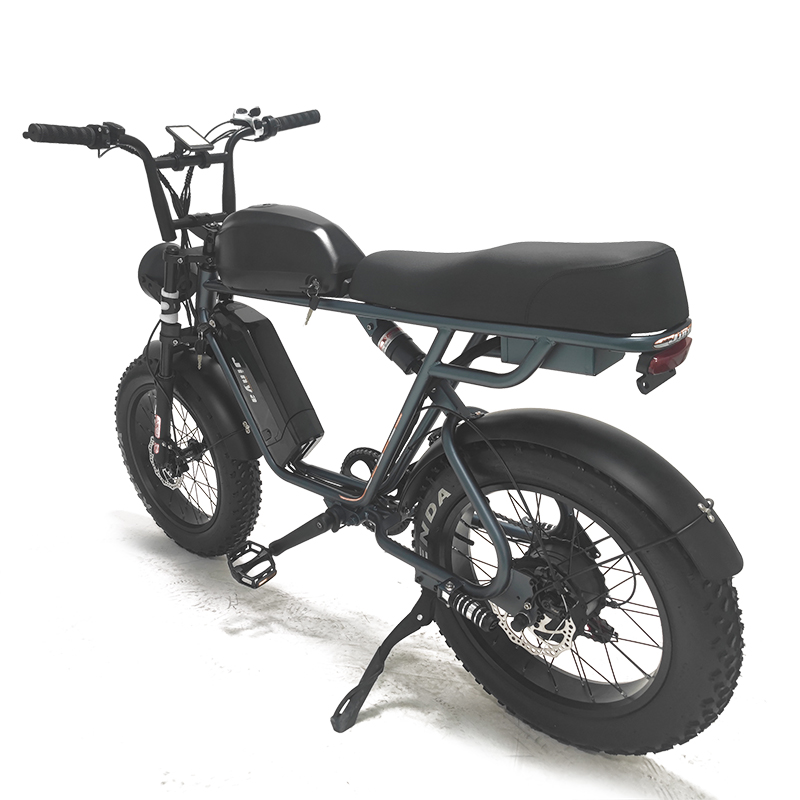 Electric Fat Tire Bike Full Suspension 33Ah Lithium Battery Retro eBike 1000W Hub Motor Bicycle with Steel Frame Material