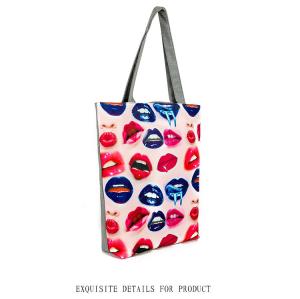 China Rose ring girl canvas shoulder bag blond child female cartoon printed bag Handbags wholesale