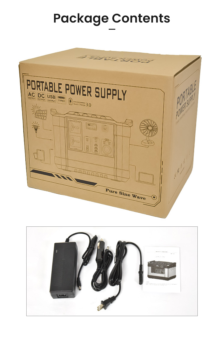 300000mAh Lithium Battery Portable Power Station 1000 Watt Solar Generator AC220v 110v